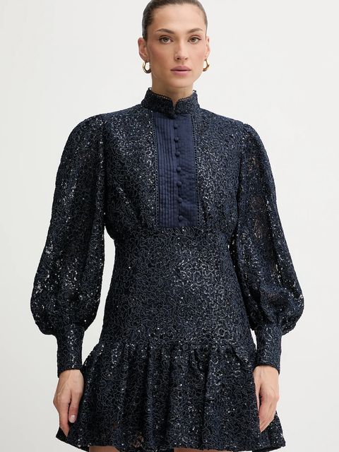 Bardot sukienka kolor granatowy mini rozkloszowana 58421DB4 - zdjęcie produktu nr 1