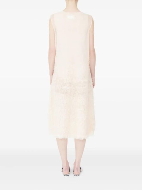 Maison Margiela sleeveless textured midi dress - Neutrals