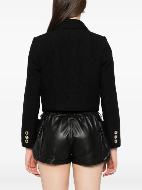 Ba&Sh Meiradith gold-button cropped jacket - Black