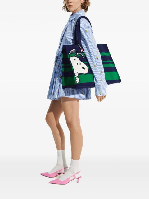 Essentiel Antwerp Peanuts™ striped graphics tote bag - Blue - zdjęcie produktu nr 2