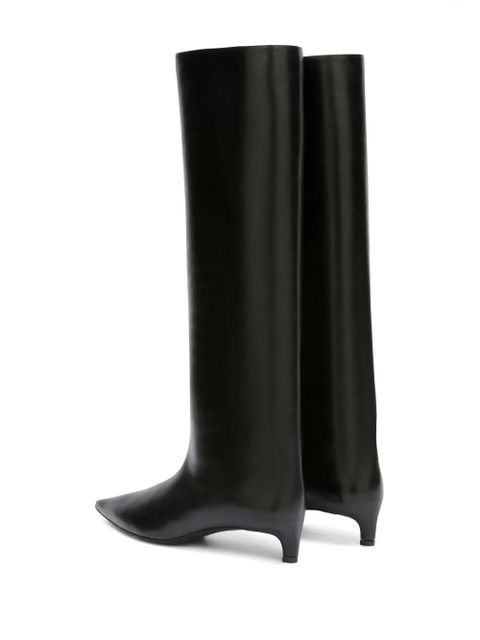 Jil Sander 30mm knee-high leather boots - Black