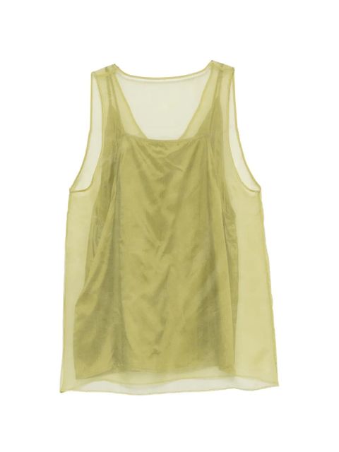AMI Paris layered silk blouse - Green - zdjęcie produktu nr 2