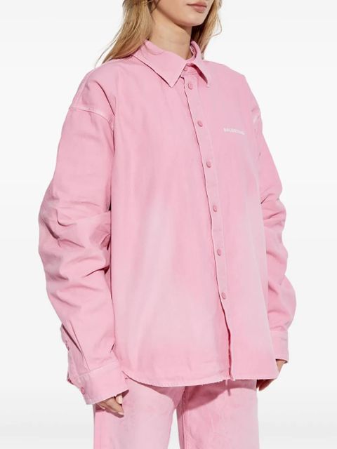 Balenciaga logo-embroidered shirt - Pink