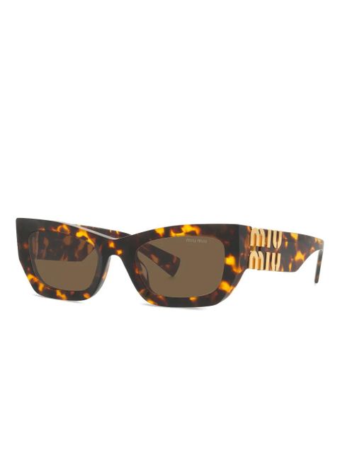 Miu Miu Eyewear angular tortoiseshell sunglasses - Brown