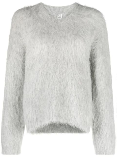 TOTEME brushed V-neck jumper - Grey - zdjęcie produktu nr 1