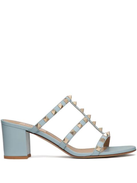 Valentino Garavani Rockstud leather sandals - Blue