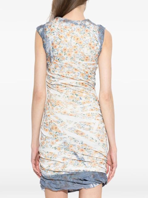 Diesel floral-print day dress - White