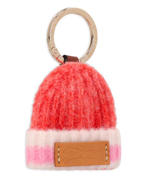 Longchamp logo-patch keyring - Pink