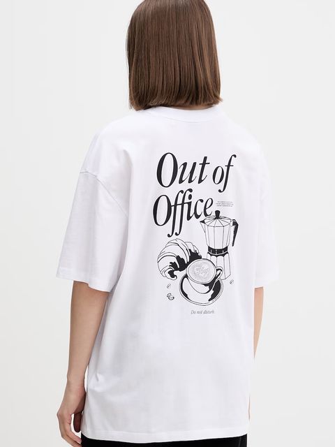 HUGO Blue t-shirt damski bawełniany Oversized_Tee_B - zdjęcie produktu nr 2