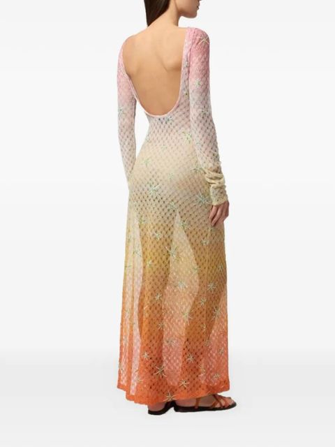 Missoni long cover-up dress - Orange