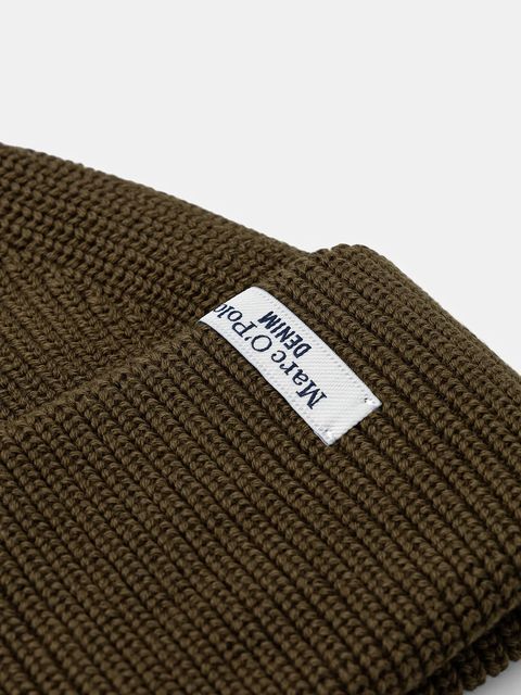 Marc O'Polo czapka bawełniana kolor zielony 5000007169 - zdjęcie produktu nr 2