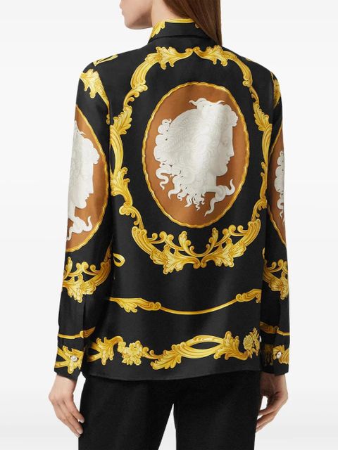 Versace Cameo silk shirt - Black