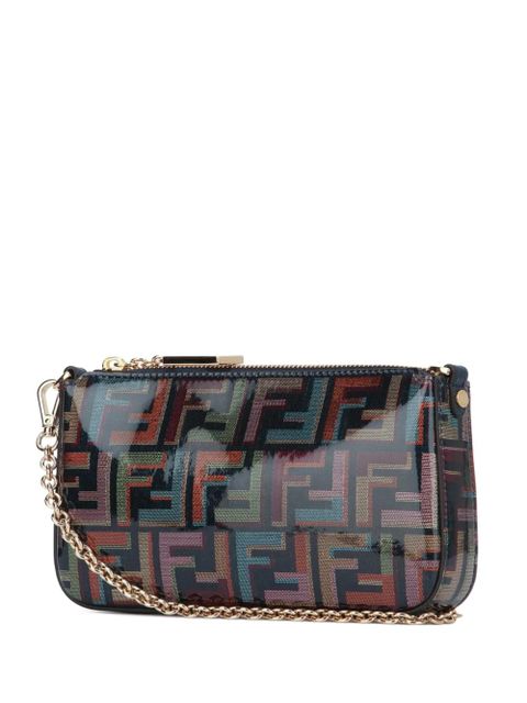 FENDI Baguette chain-strap mini clutch bag - Blue - zdjęcie produktu nr 1