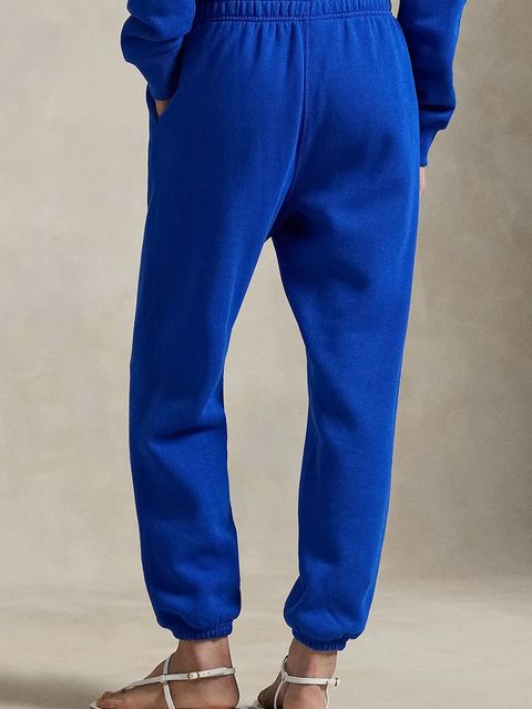 Polo Ralph Lauren spodnie dresowe damskie kolor fioletowy gładkie 211971700