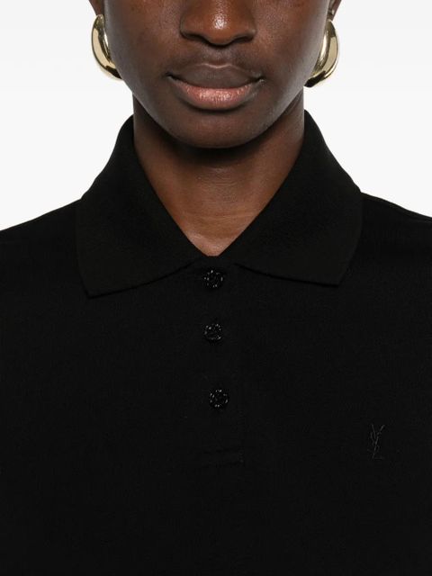 Saint Laurent polo-collar mini dress - Black