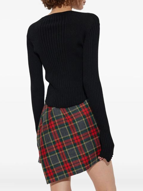 Vivienne Westwood ribbed button-up top - Black