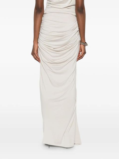 ENTIRE STUDIOS ruched drape maxi skirt - Grey