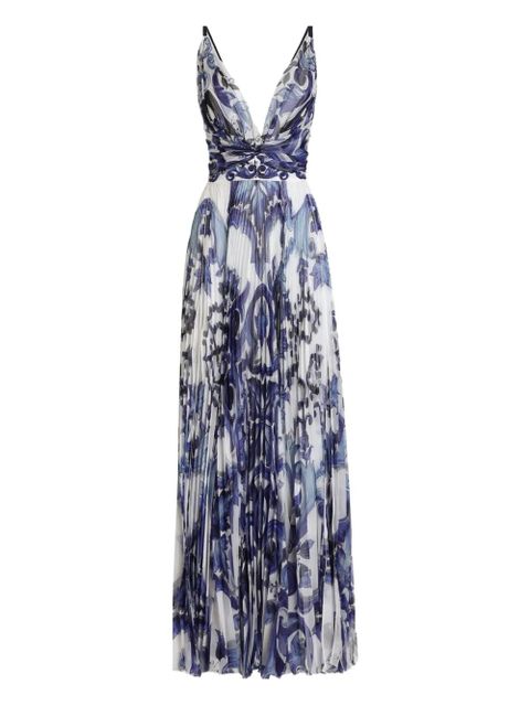Dolce & Gabbana pleated print dress - Blue - zdjęcie produktu nr 1