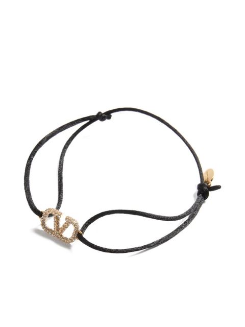 Valentino Garavani VLogo signature crystal-embellished bracelet - Gold