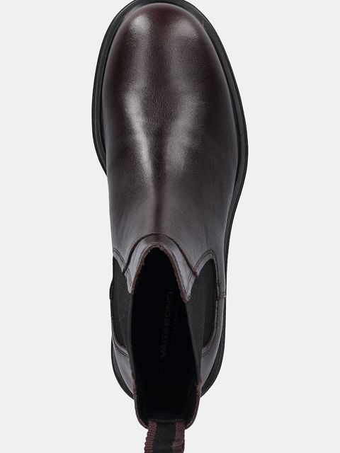 Vagabond Shoemakers sztyblety skórzane FREYA damskie kolor brązowy na płaskim obcasie 6006-101-31