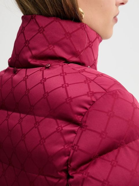 Elisabetta Franchi kurtka kolor bordowy zimowa PI83D56E2