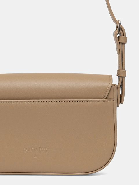 Patrizia Pepe torebka skórzana kolor beżowy 8B0231 L061