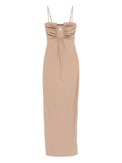 Christopher Esber ruched midi dress - Neutrals - zdjęcie produktu nr 1