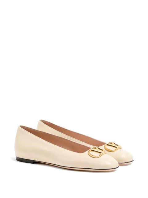Valentino Garavani VLogo Signature ballerinas in nappa - Neutrals - zdjęcie produktu nr 2
