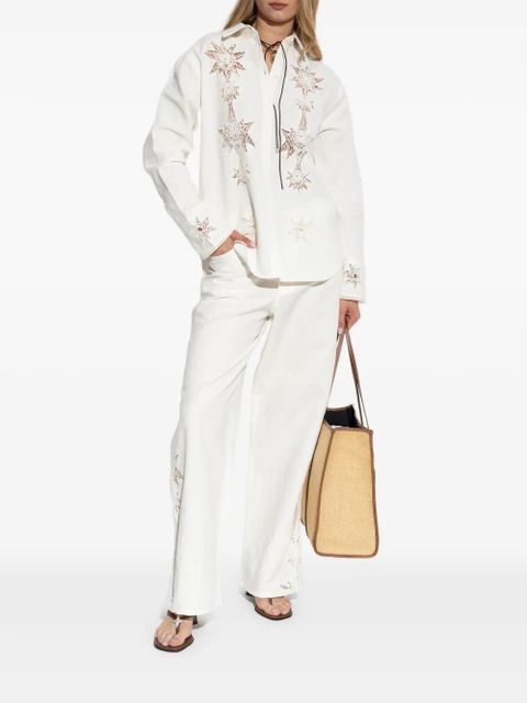 Zadig&Voltaire embroidered trousers - White