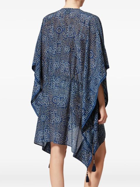 ISABEL MARANT LORELIZ tassel patterned cover-up - Blue