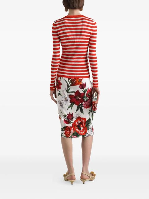 Dolce & Gabbana striped cardigan - Red