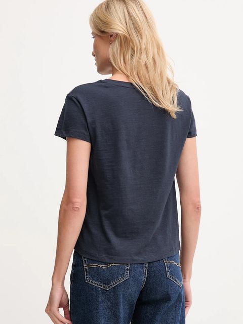 Pepe Jeans t-shirt bawełniany damski kolor granatowy PL5000045