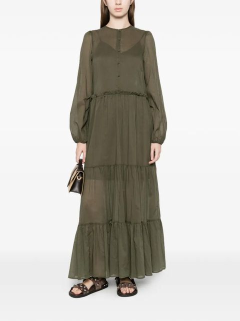 TWINSET tiered-ruffled maxi dress - Green - zdjęcie produktu nr 2