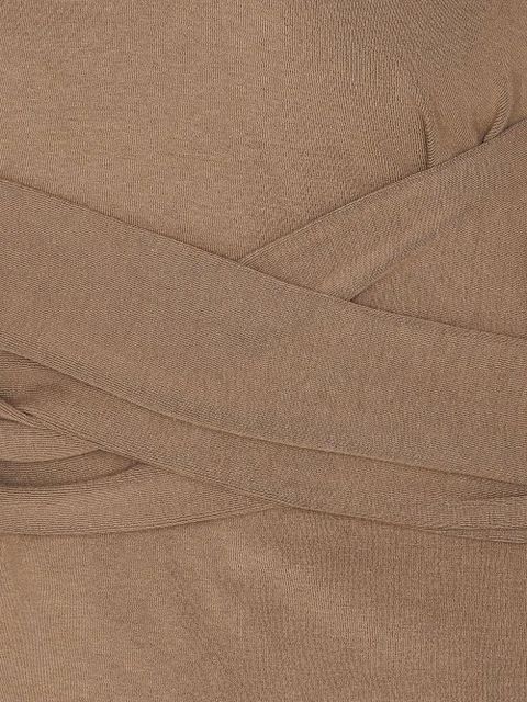 Eleh bow-back T-shirt - Brown