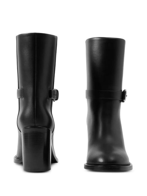 Burberry 80mm leather ankle boots - Black