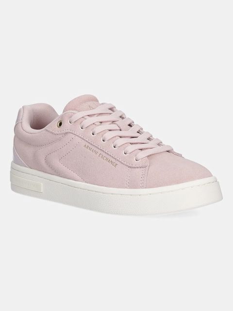 Armani Exchange sneakersy zamszowe damskie kolor różowy XW001619 AF17445 U4012 - zdjęcie produktu nr 1