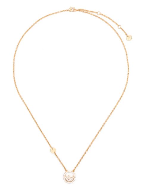FENDI crystal-embellished necklace - Gold