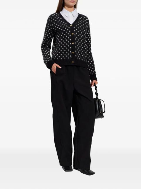 GANNI polka dot button-up cardigan - Black
