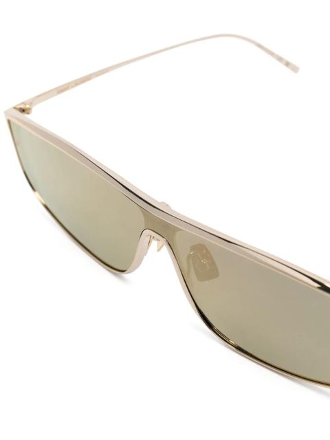 Saint Laurent Eyewear rectangle frame sunglasses - Gold