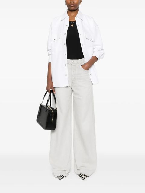 AGOLDE press-stud shirt - White