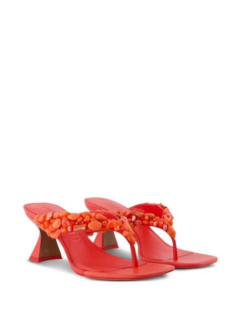 Cult Gaia Abi bead-embellished sandals - Orange - zdjęcie produktu nr 2
