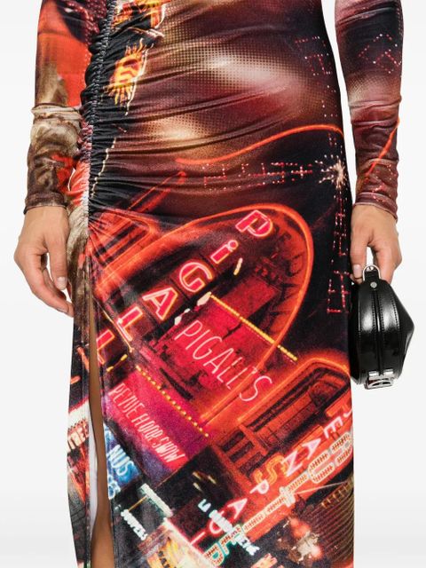 Jean Paul Gaultier Pigalle velvet maxi dress - Black