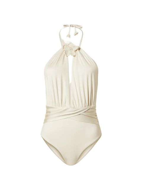 TWINSET crochet-brooch swimsuit - White - zdjęcie produktu nr 1