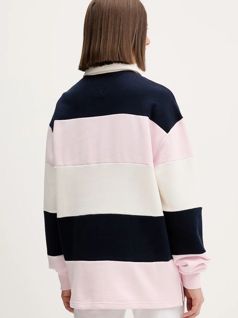 Tommy Jeans bluza bawełniana damska kolor różowy wzorzysta DW0DW21927 - zdjęcie produktu nr 2