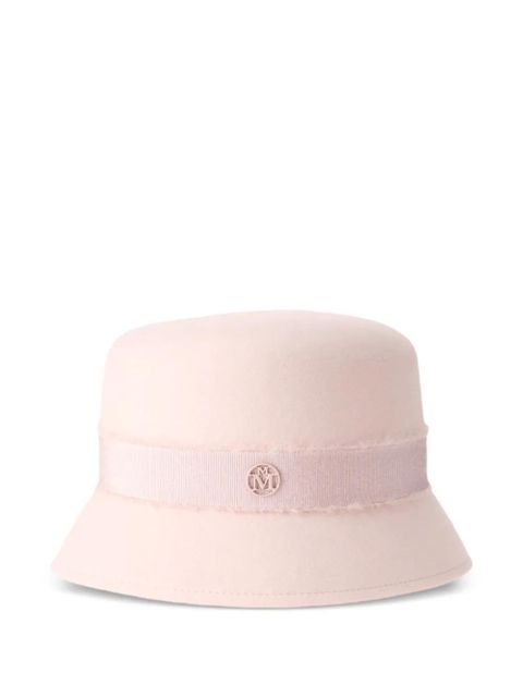 Maison Michel logo-plaque hat - Pink - zdjęcie produktu nr 1