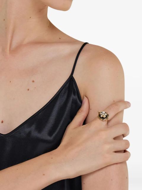 Ferragamo flower crystal ring - Gold - zdjęcie produktu nr 2