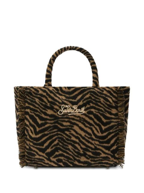 MC2 Saint Barth Colette fringed tiger tote bag - Brown