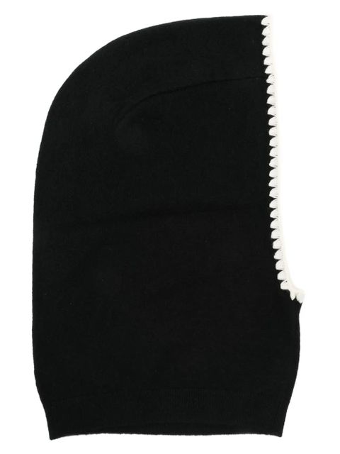 SANDRO crochet-trimmed wool balaclava - Black - zdjęcie produktu nr 1
