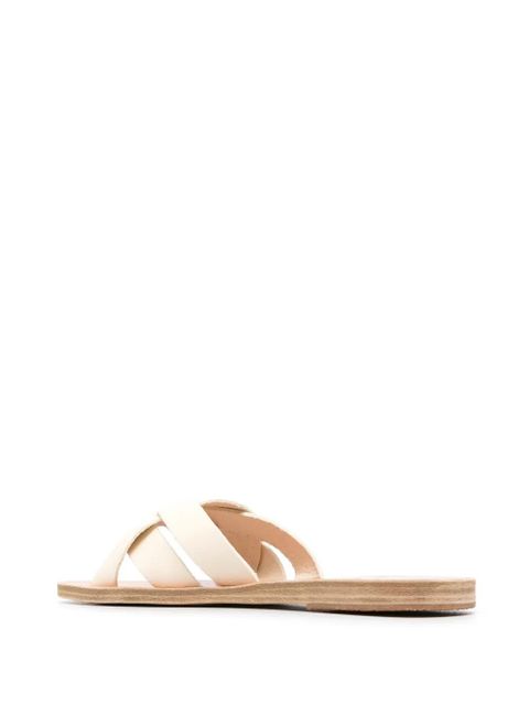 Ancient Greek Sandals Arachne leather slides - Neutrals