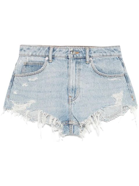 Alexander Wang rhinestoned frayed shorts - Blue - zdjęcie produktu nr 1